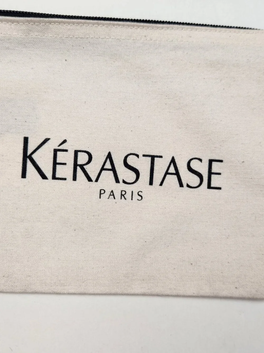 NWT Kerastase Paris Cotton Canvas Zip Cosmetics Travel Pouch